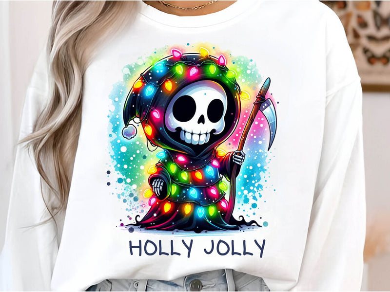 Christmas Grim Reaper Holly Jolly Clipart Bundle - CraftNest - Digital Crafting and Art