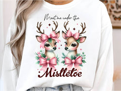 Vintage Christmas Reindeer Mistletoe Clipart Bundle - CraftNest - Digital Crafting and Art