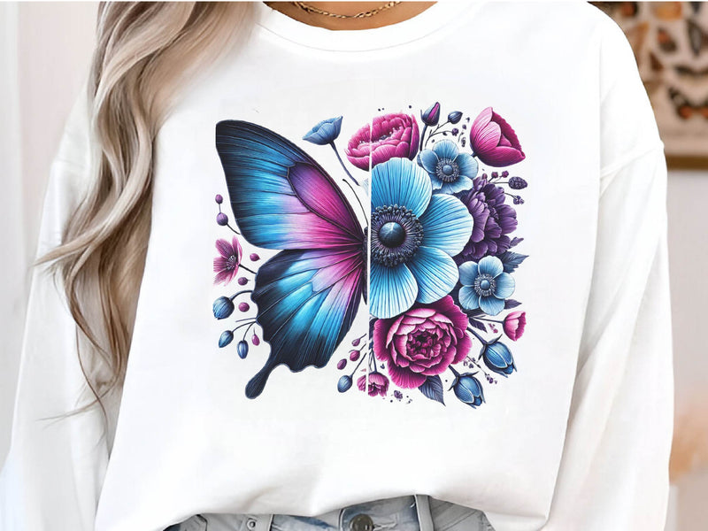 Butterfly Flowers Clipart Bundle 11 - CraftNest - Digital Crafting and Art