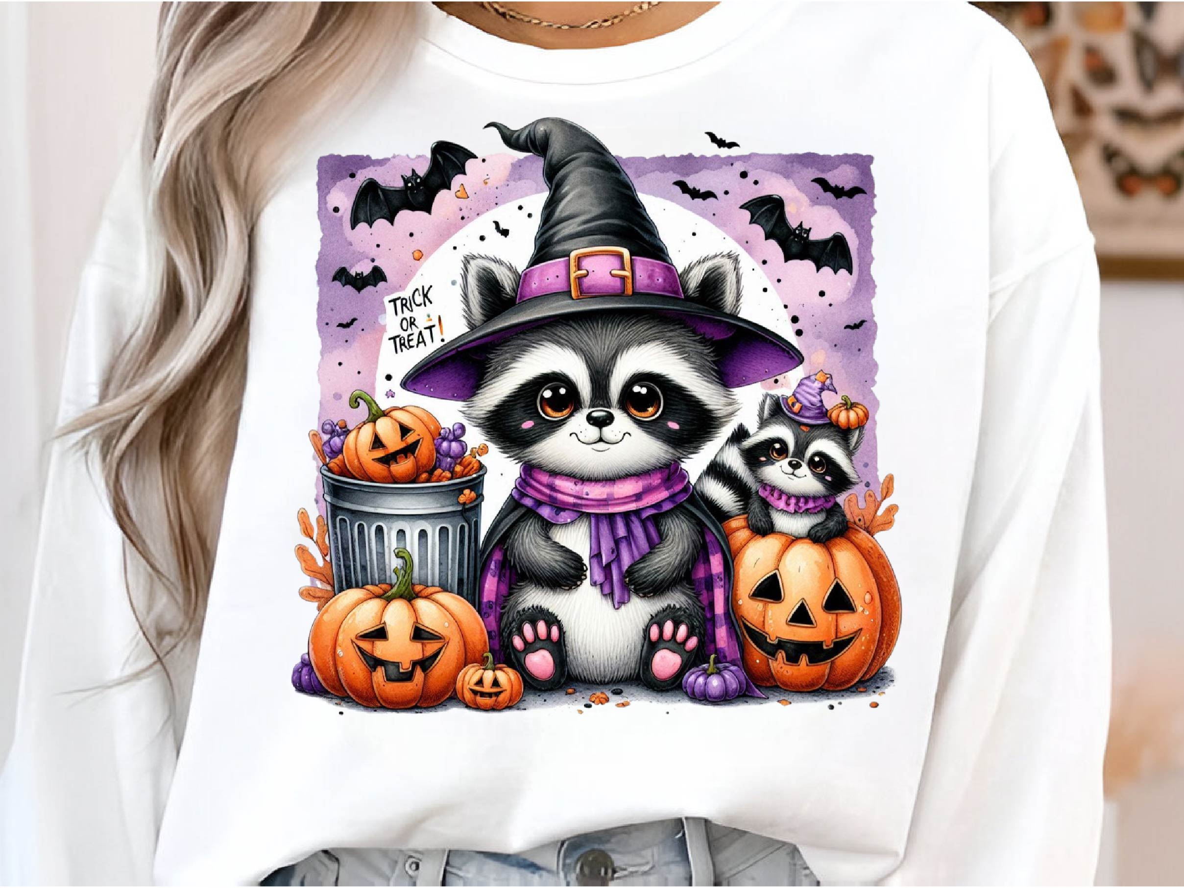 Raccoon Trick Or Trash Funny Clipart Bundle - CraftNest - Digital Crafting and Art
