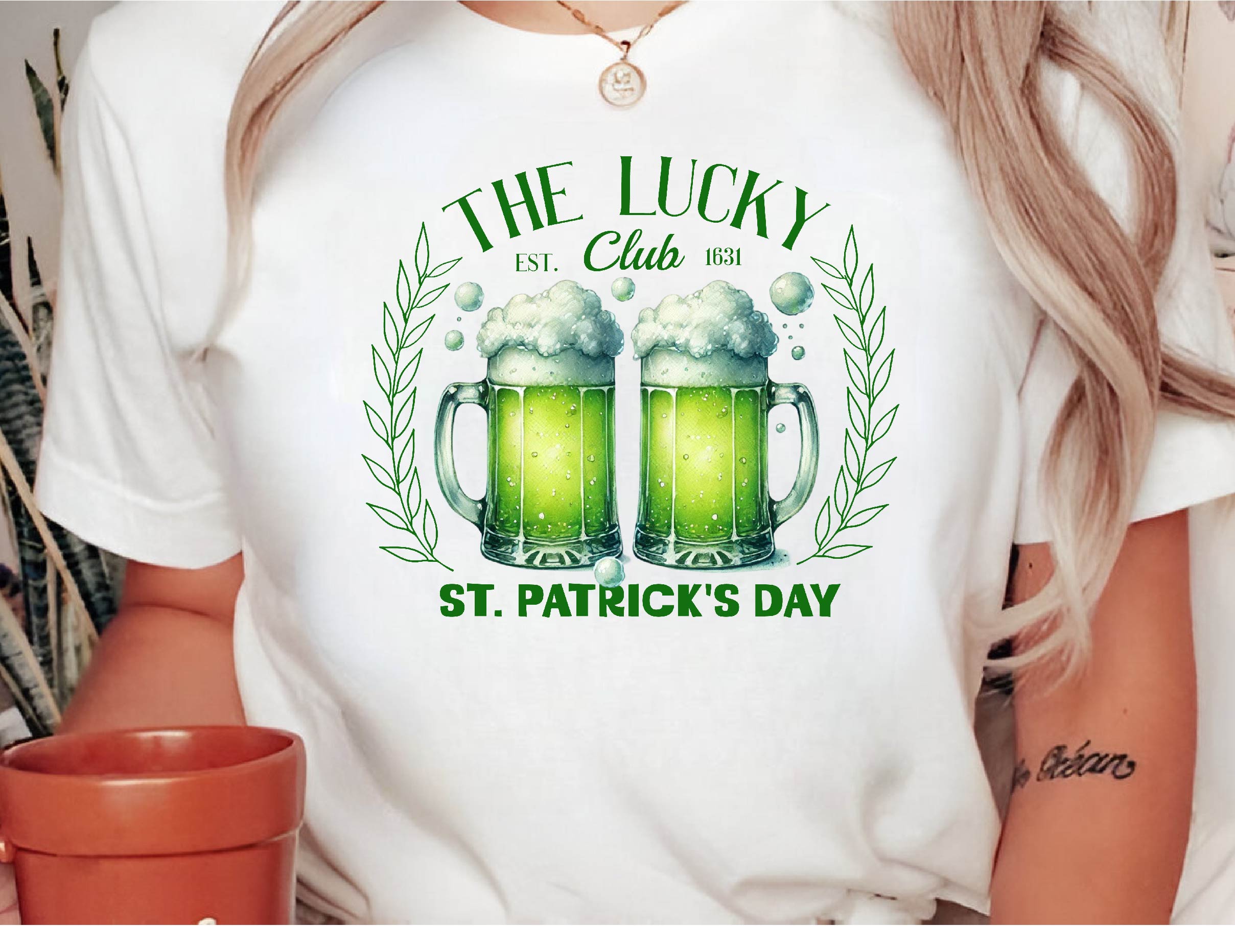 St Patricks Day Vintage Lucky Club Clipart Bundle - CraftNest - Digital Crafting and Art