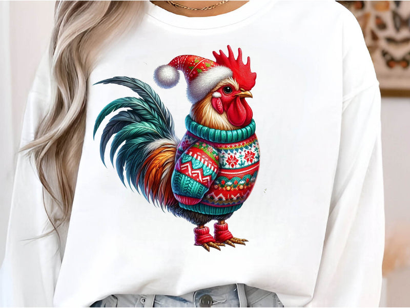 Christmas Festive Rooster Clipart Bundle 5 - CraftNest - Digital Crafting and Art