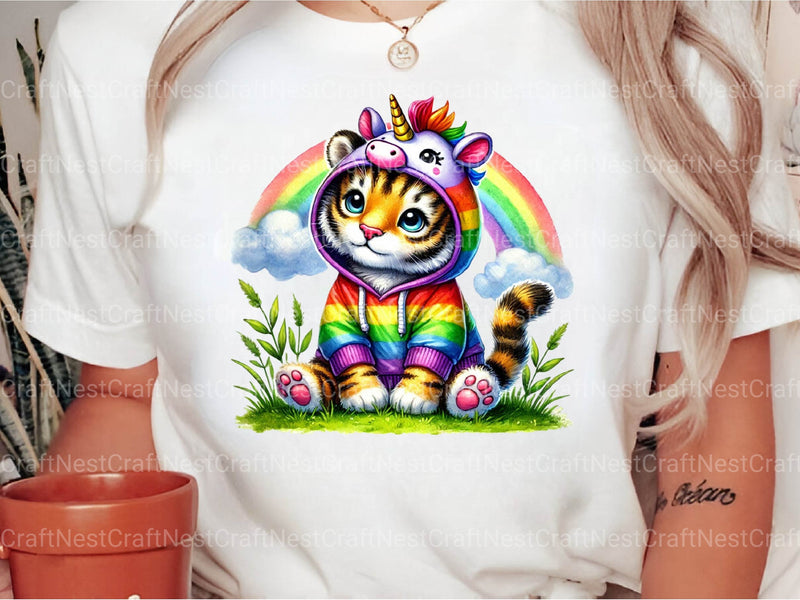 Unicorn Tiger Clipart Bundle - CraftNest - Digital Crafting and Art