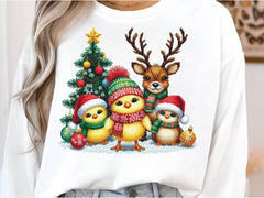 Christmas Chicken Embroidered Clipart Bundle 1 - CraftNest - Digital Crafting and Art