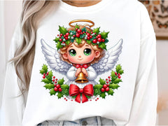 Christmas Cute Little Angel Clipart Bundle - CraftNest - Digital Crafting and Art