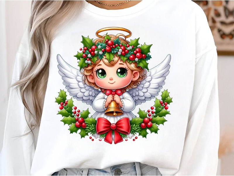 Christmas Cute Little Angel Clipart Bundle - CraftNest - Digital Crafting and Art