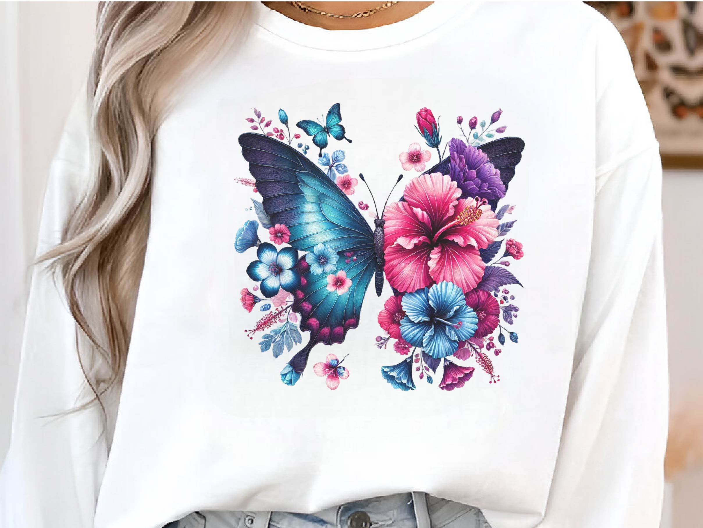 Butterfly Flowers Clipart Bundle 16 - CraftNest - Digital Crafting and Art