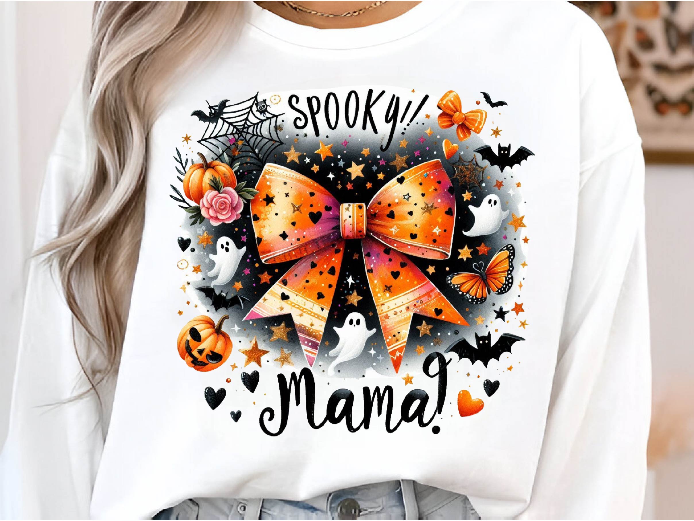 Spooky Mama Bow Halloween Clipart Bundle - CraftNest - Digital Crafting and Art