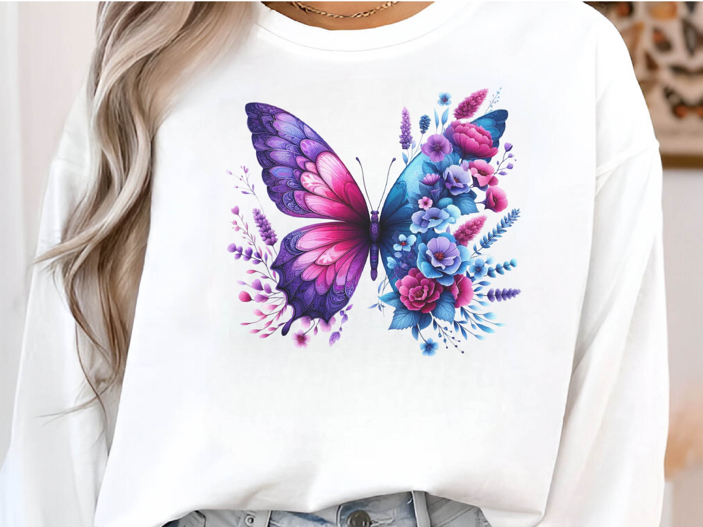 Butterfly Flowers Clipart Bundle 18 - CraftNest - Digital Crafting and Art