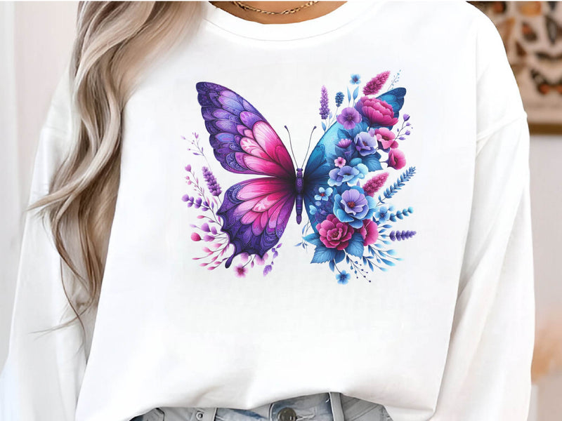 Butterfly Flowers Clipart Bundle 18 - CraftNest - Digital Crafting and Art