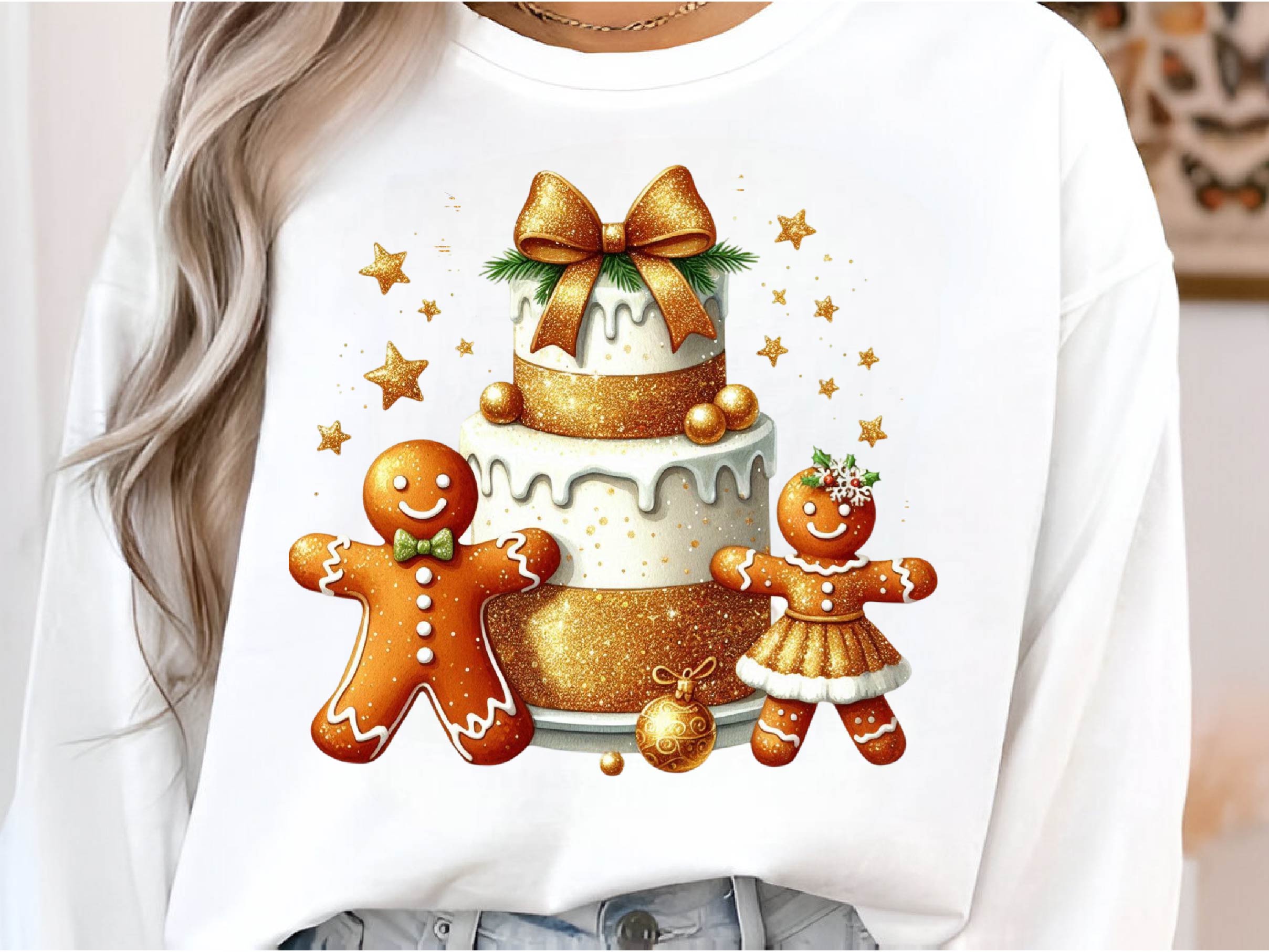 Cute Christmas Cake And Gingerbread Clipart Bundle - CraftNest - Digital Crafting and Art