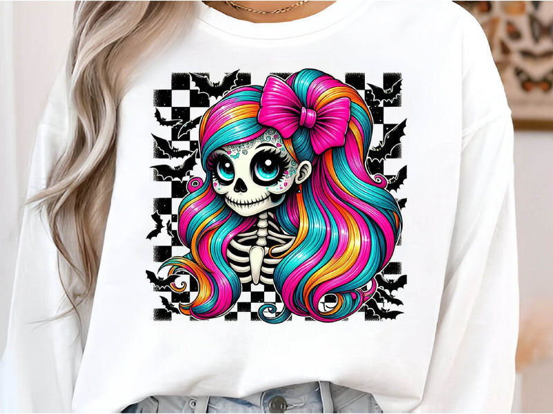 Whimsical Skeleton Girl Halloween Clipart Bundle 1 - CraftNest - Digital Crafting and Art