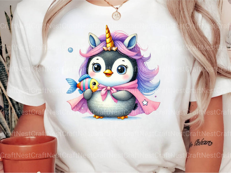 Unicorn Penguin Clipart Bundle - CraftNest - Digital Crafting and Art