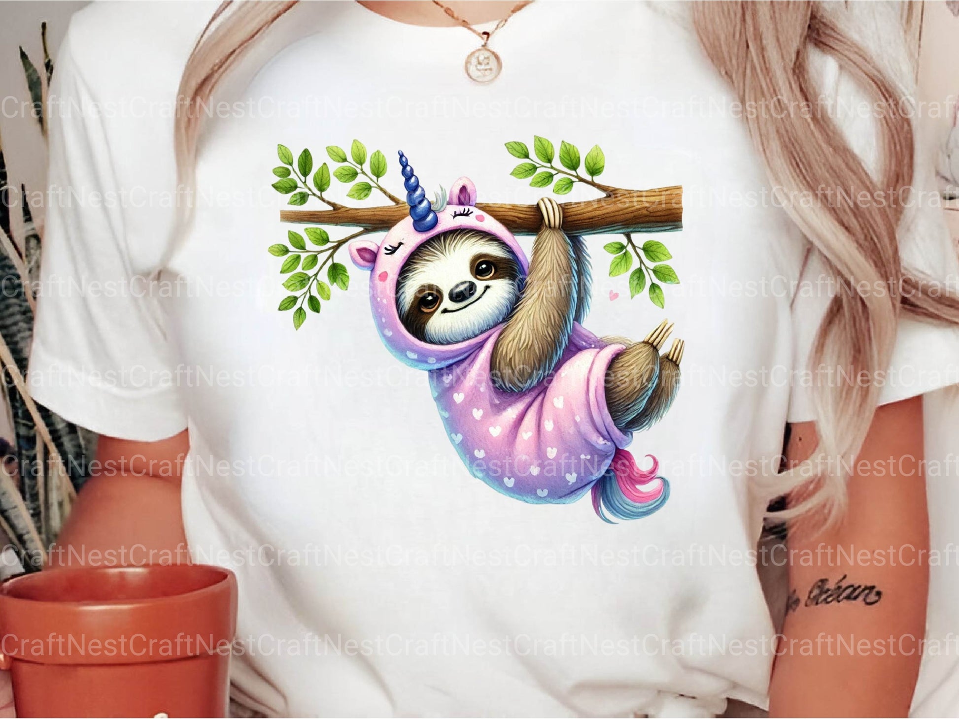 Hanging Cute Sloth Clipart Bundle - CraftNest - Digital Crafting and Art