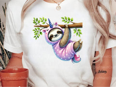 Hanging Cute Sloth Clipart Bundle - CraftNest - Digital Crafting and Art