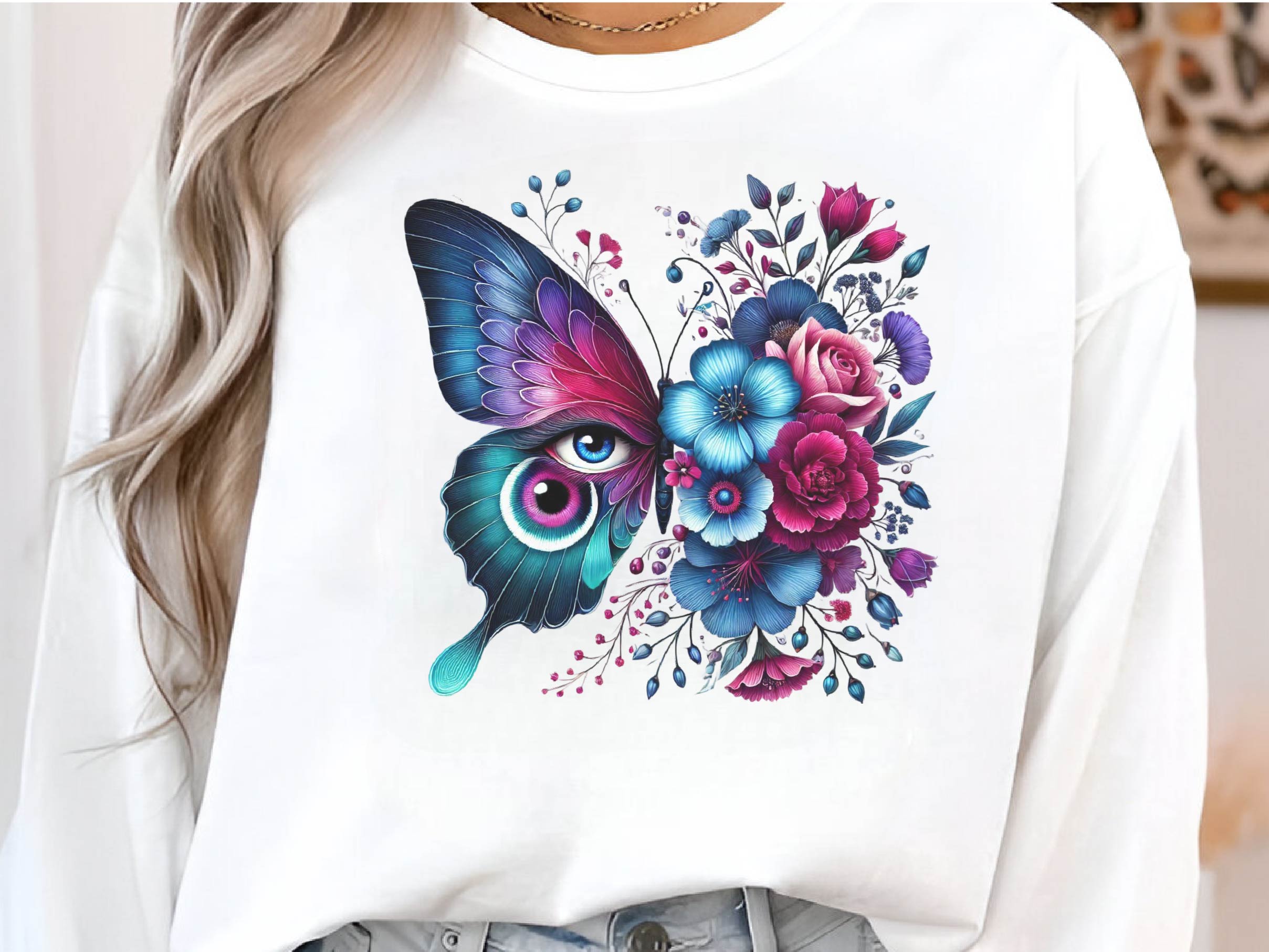 Butterfly Flowers Clipart Bundle14 - CraftNest - Digital Crafting and Art