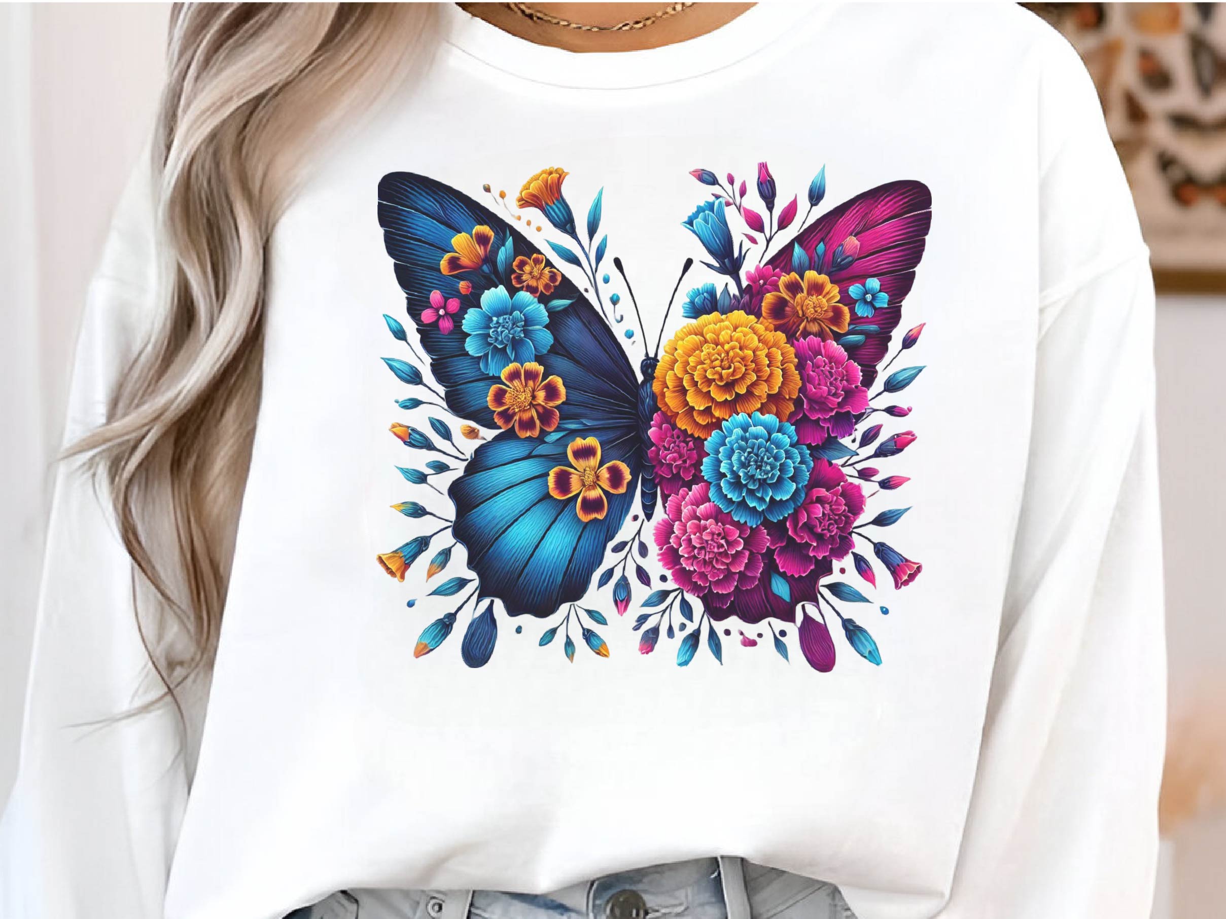 Butterfly Flowers Clipart Bundle 15 - CraftNest - Digital Crafting and Art