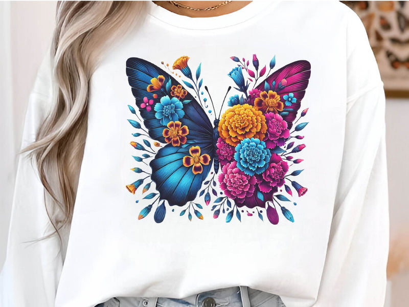 Butterfly Flowers Clipart Bundle 15 - CraftNest - Digital Crafting and Art