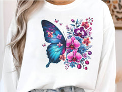 Butterfly Flowers Clipart Bundle 24 - CraftNest - Digital Crafting and Art