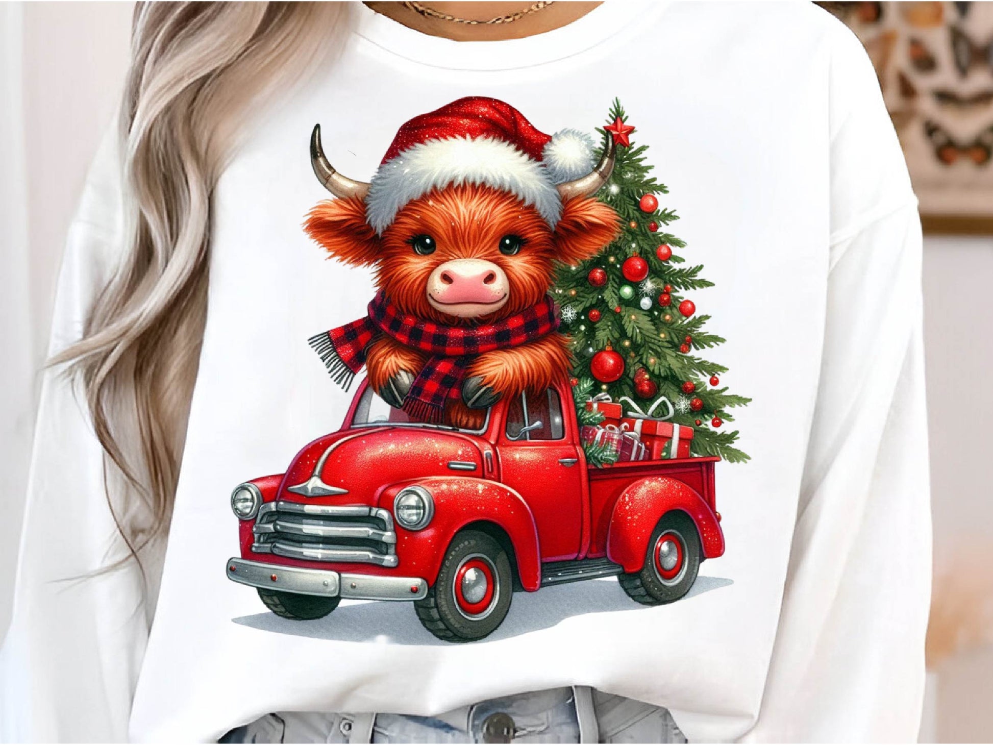 Christmas Highland Cow Clipart Bundle 8 - CraftNest - Digital Crafting and Art