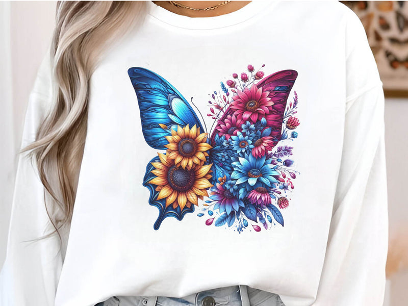 Butterfly Flowers Clipart Bundle 1 - CraftNest - Digital Crafting and Art