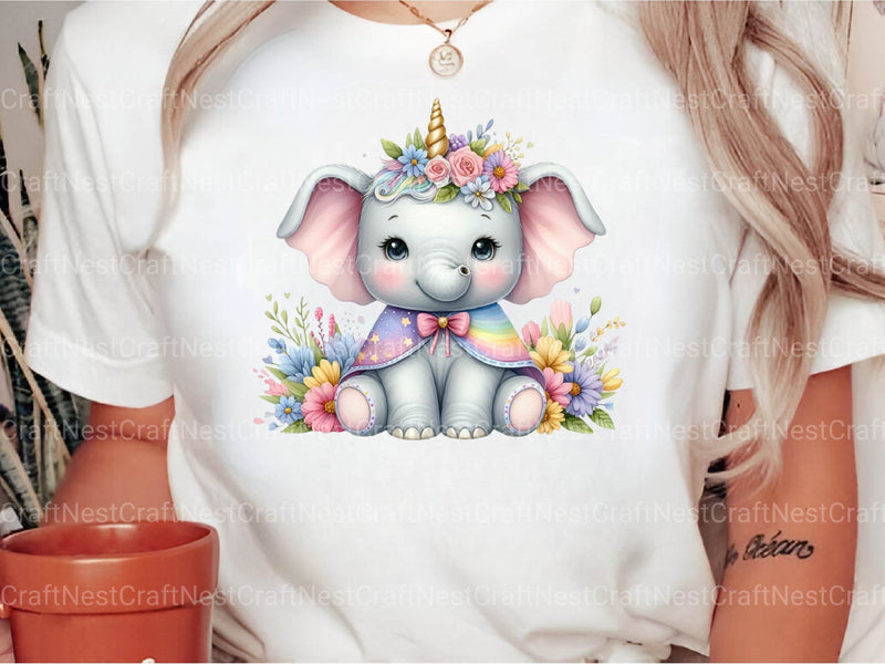 Unicorn Elephant Clipart Bundle - CraftNest - Digital Crafting and Art