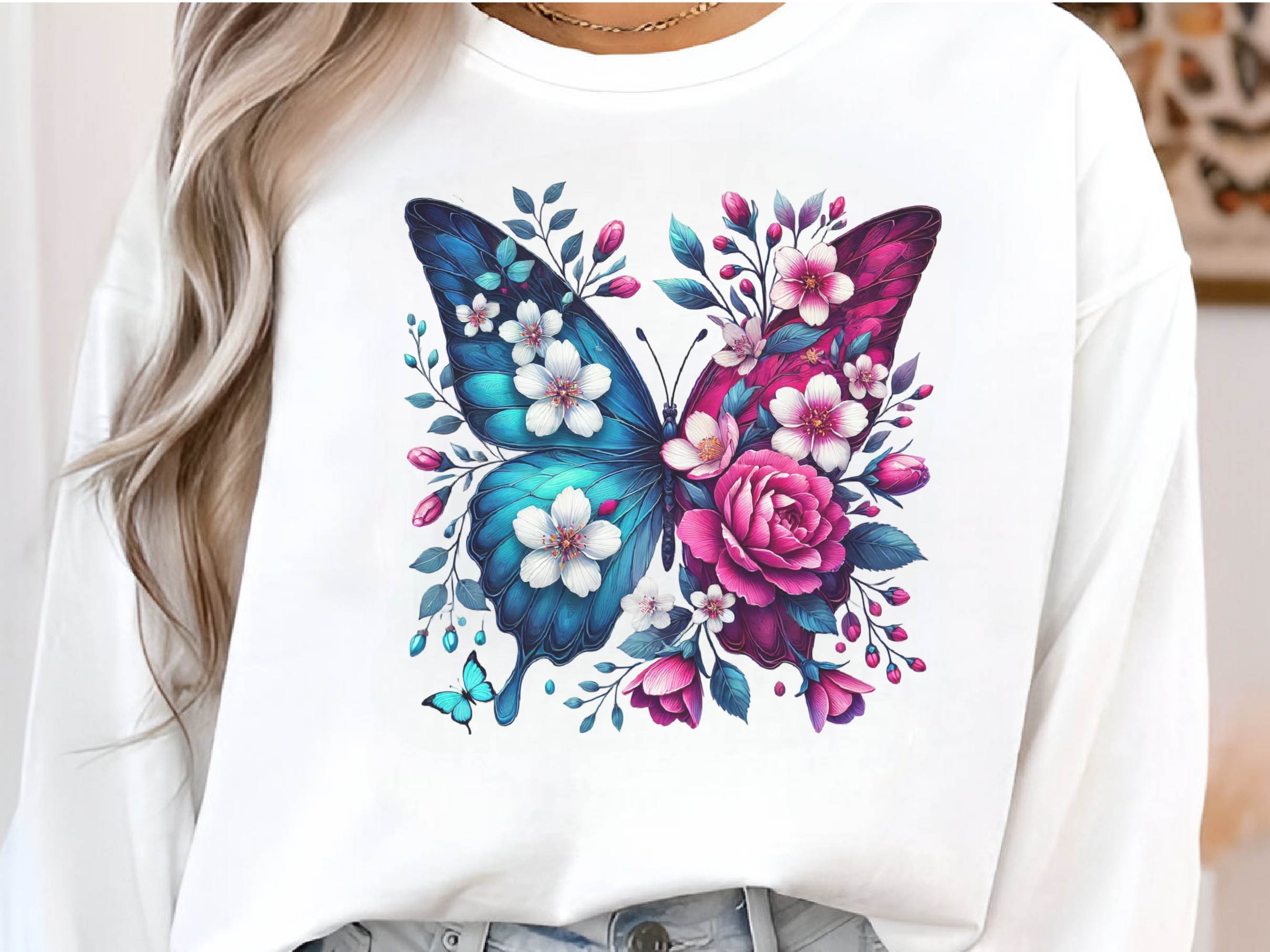 Butterfly Flowers Clipart Bundle 2 - CraftNest - Digital Crafting and Art