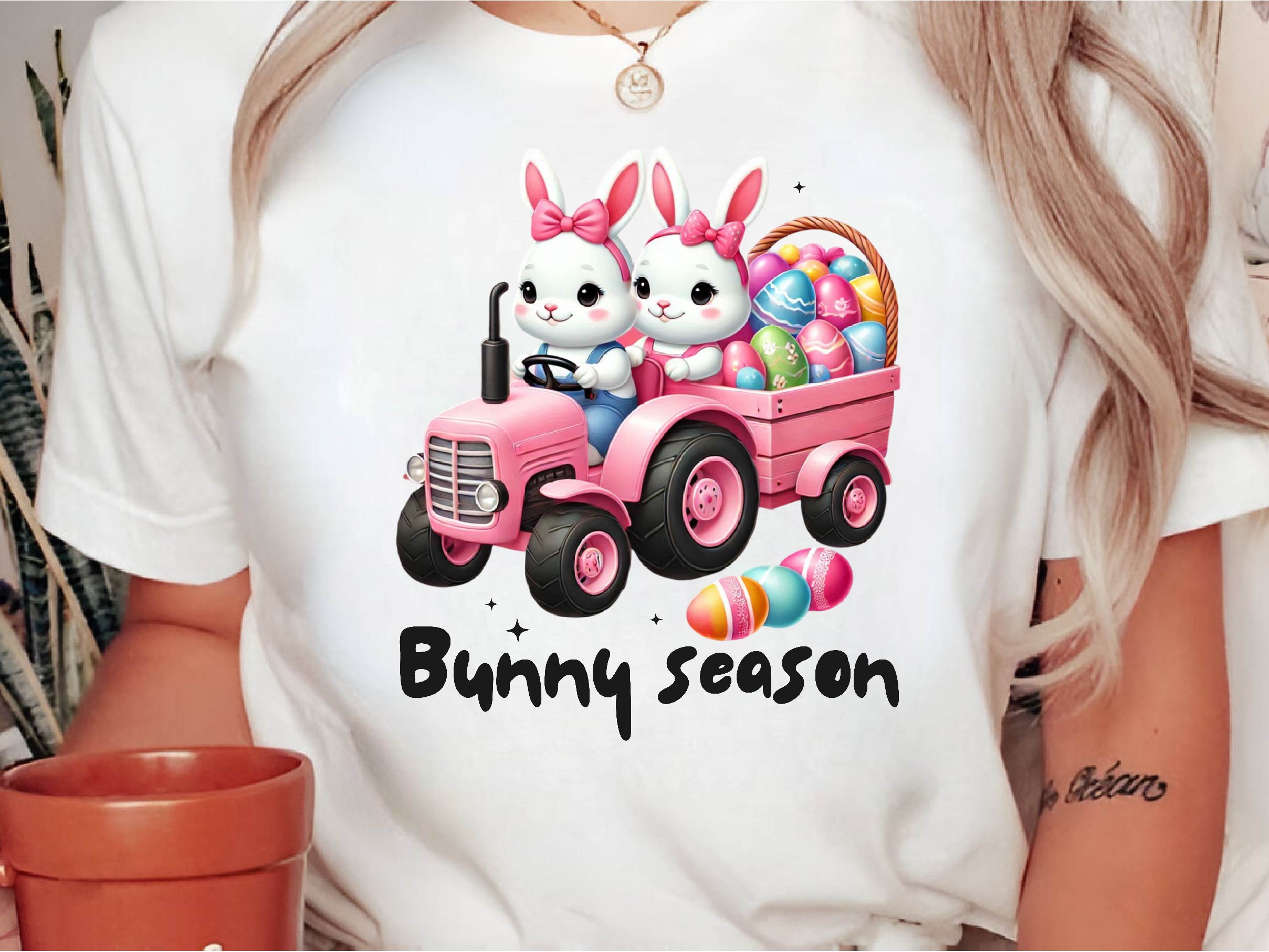 Easter Tractor Farm Tractor Clipart Bundle - CraftNest - Digital Crafting and Art