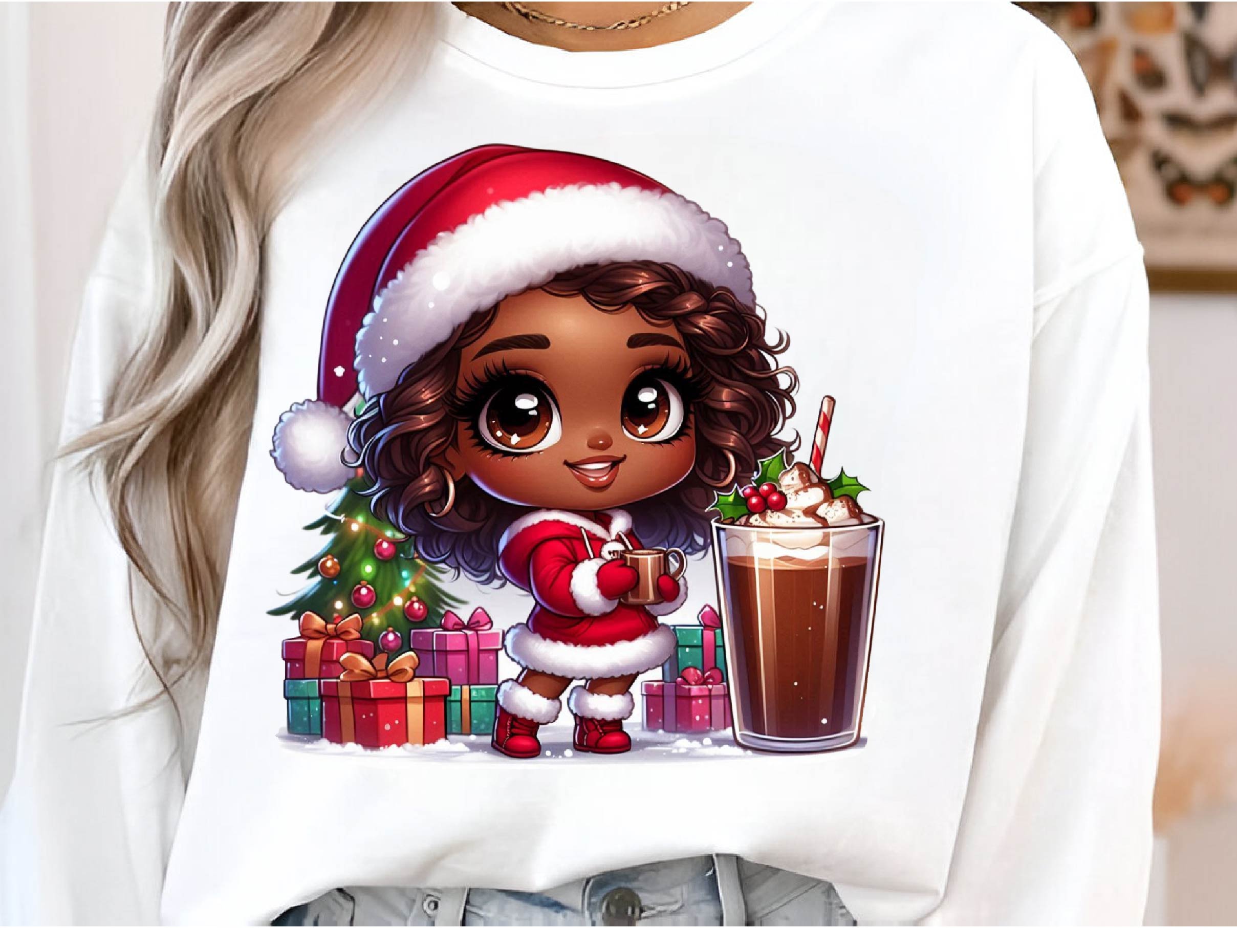 Christmas Christmas Black Girl Clipart Bundle - CraftNest - Digital Crafting and Art