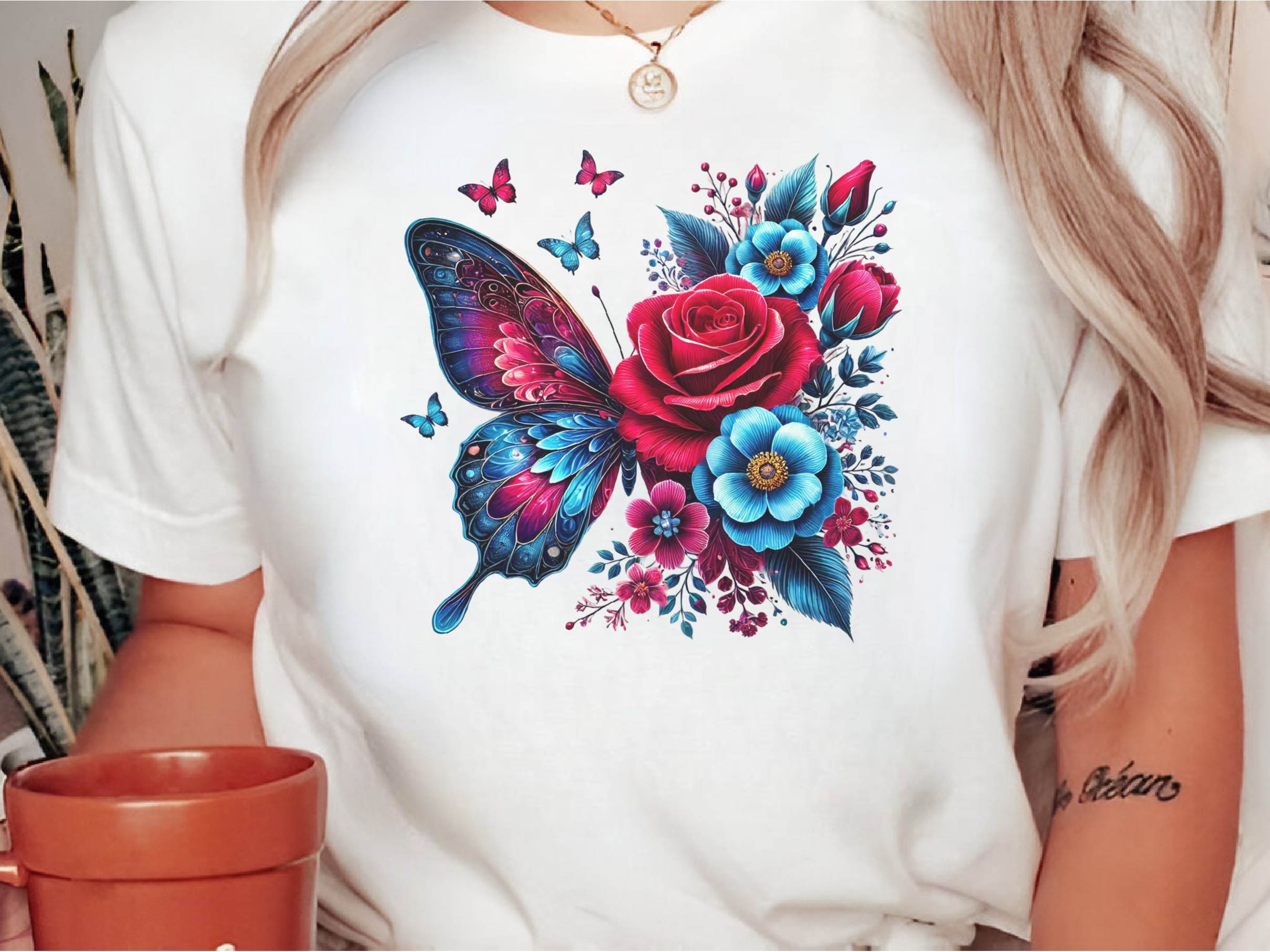 Butterfly Flowers Clipart Bundle 22 - CraftNest - Digital Crafting and Art