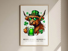 St Patricks Day Highland Cow Beer Clipart Bundle - CraftNest - Digital Crafting and Art