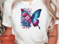 Butterfly Flowers Clipart Bundle 7 - CraftNest - Digital Crafting and Art