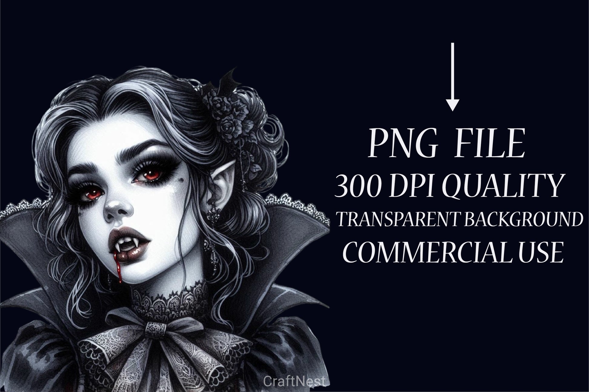 Vintage Vampire Clipart Bundle - CraftNest - Digital Crafting and Art