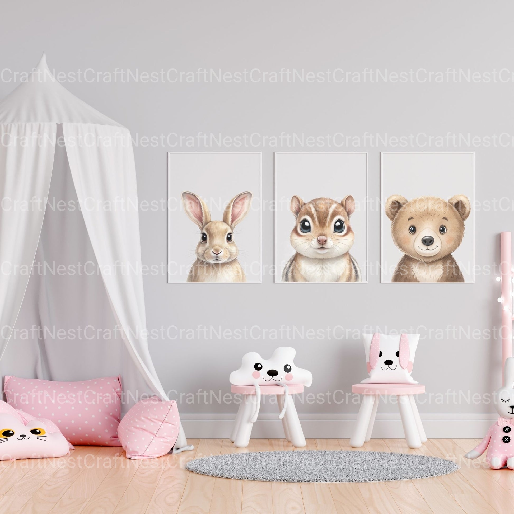 Woodland Animals 2 Clipart Bundle 4 - CraftNest - Digital Crafting and Art