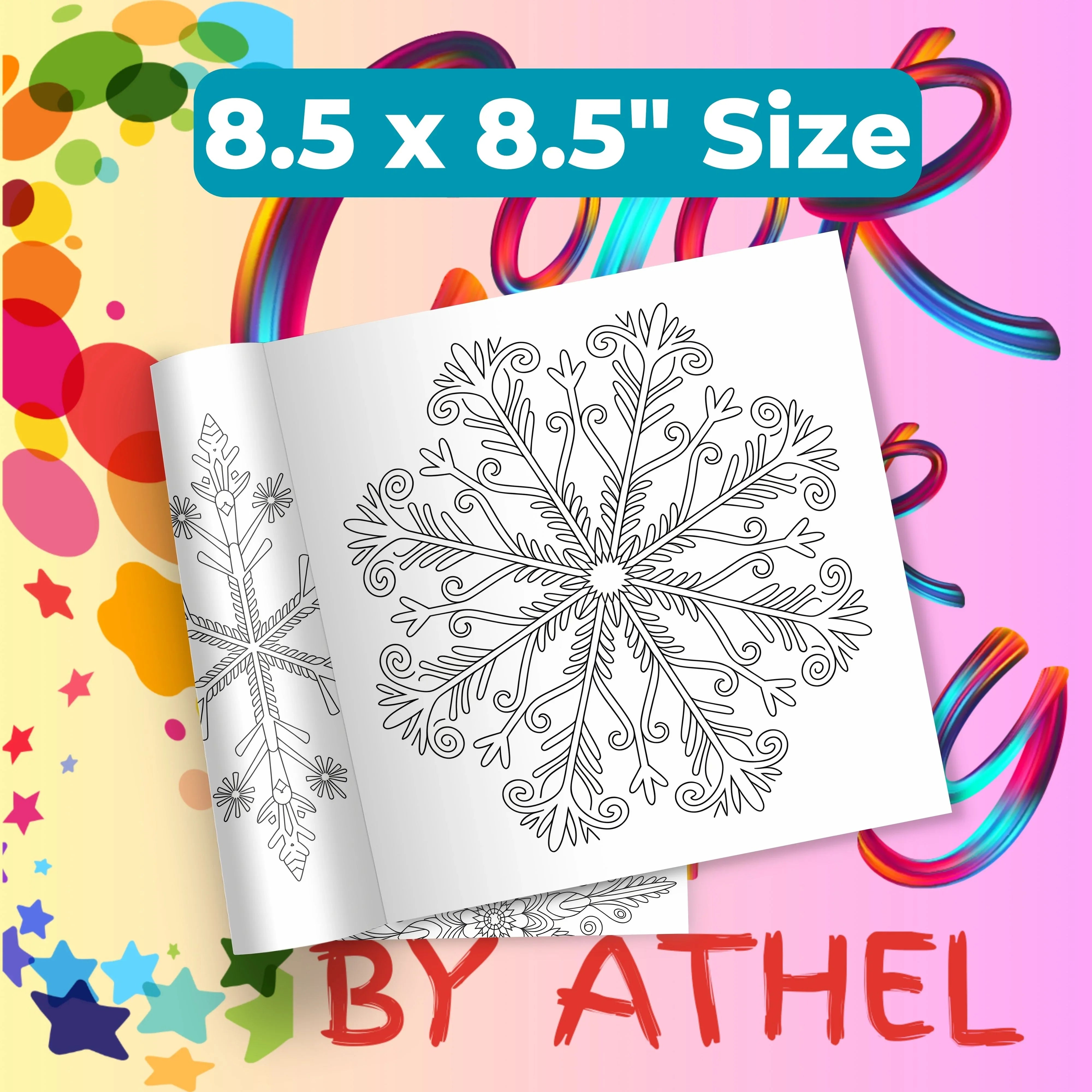 Snowflake Mandala Coloring Book Bundle - CraftNest - Digital Crafting and Art