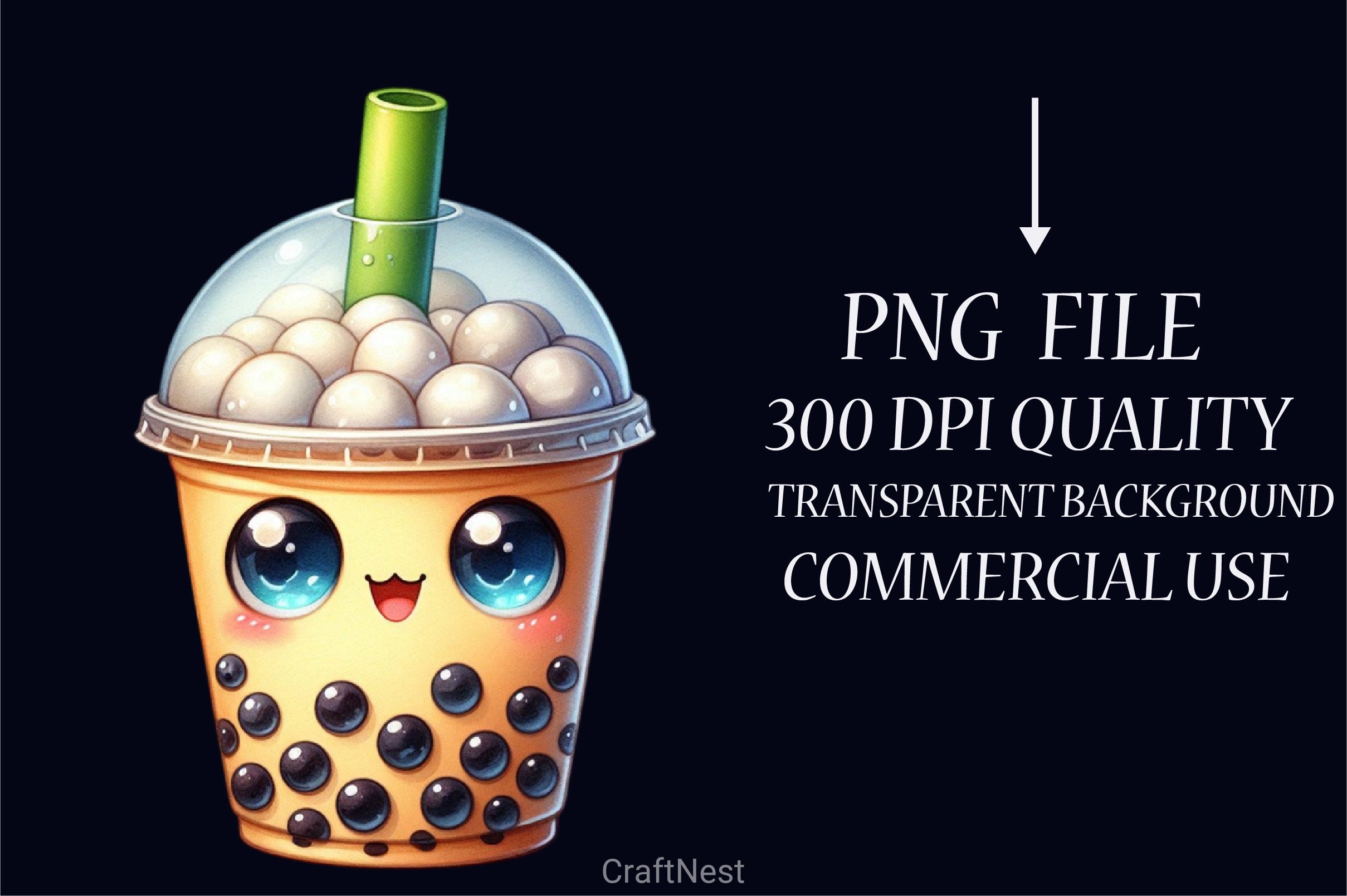 Kawaii Boba Tea Clipart Bundle - CraftNest - Digital Crafting and Art