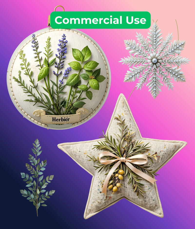 Chateau Herbarium Ornament Clipart Bundle - CraftNest - Digital Crafting and Art