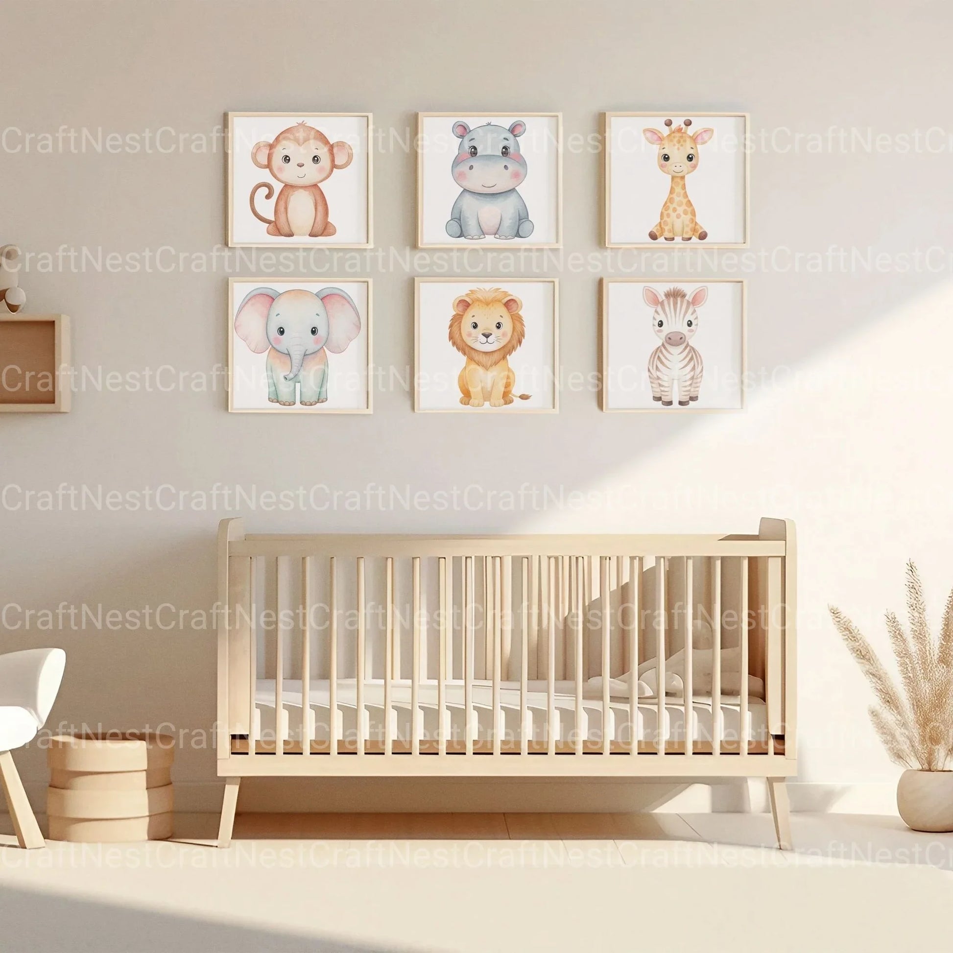 Safari Animals Nursery Clipart Bundle - CraftNest - Digital Crafting and Art