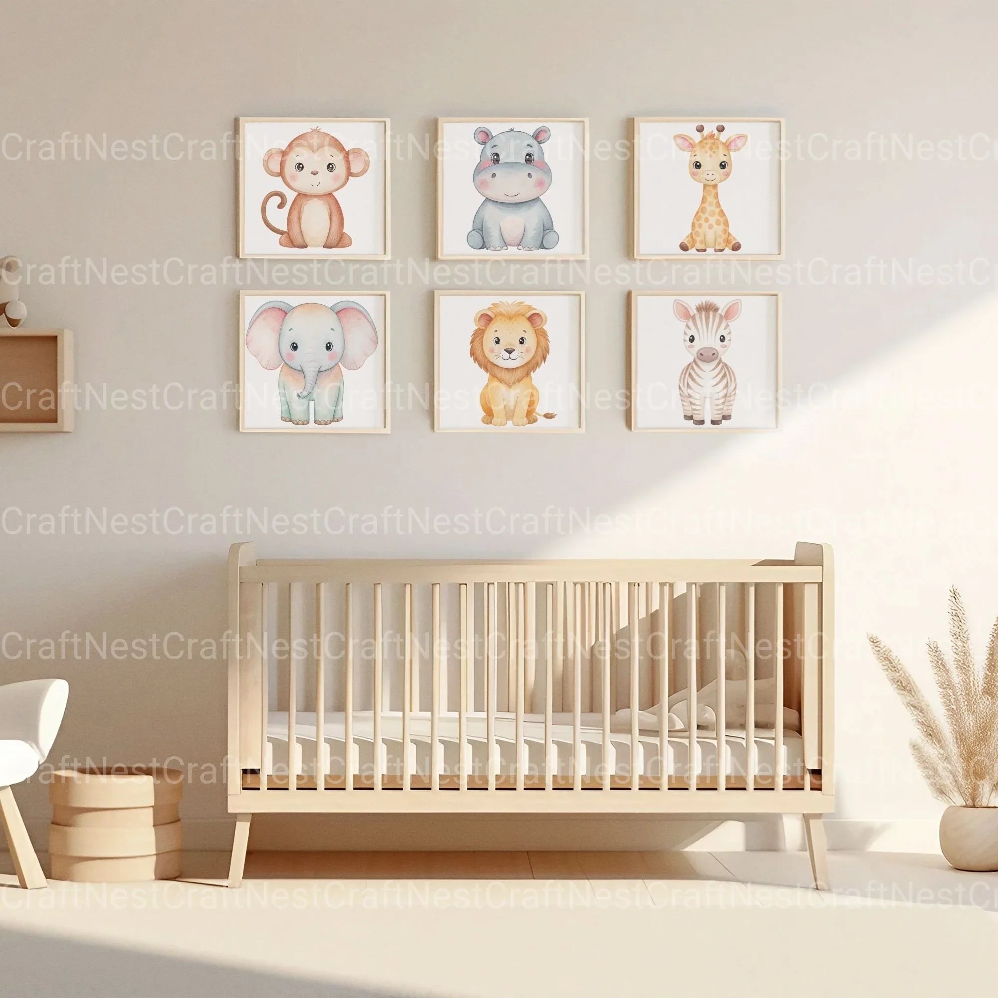 Safari Animals Nursery Clipart Bundle - CraftNest - Digital Crafting and Art