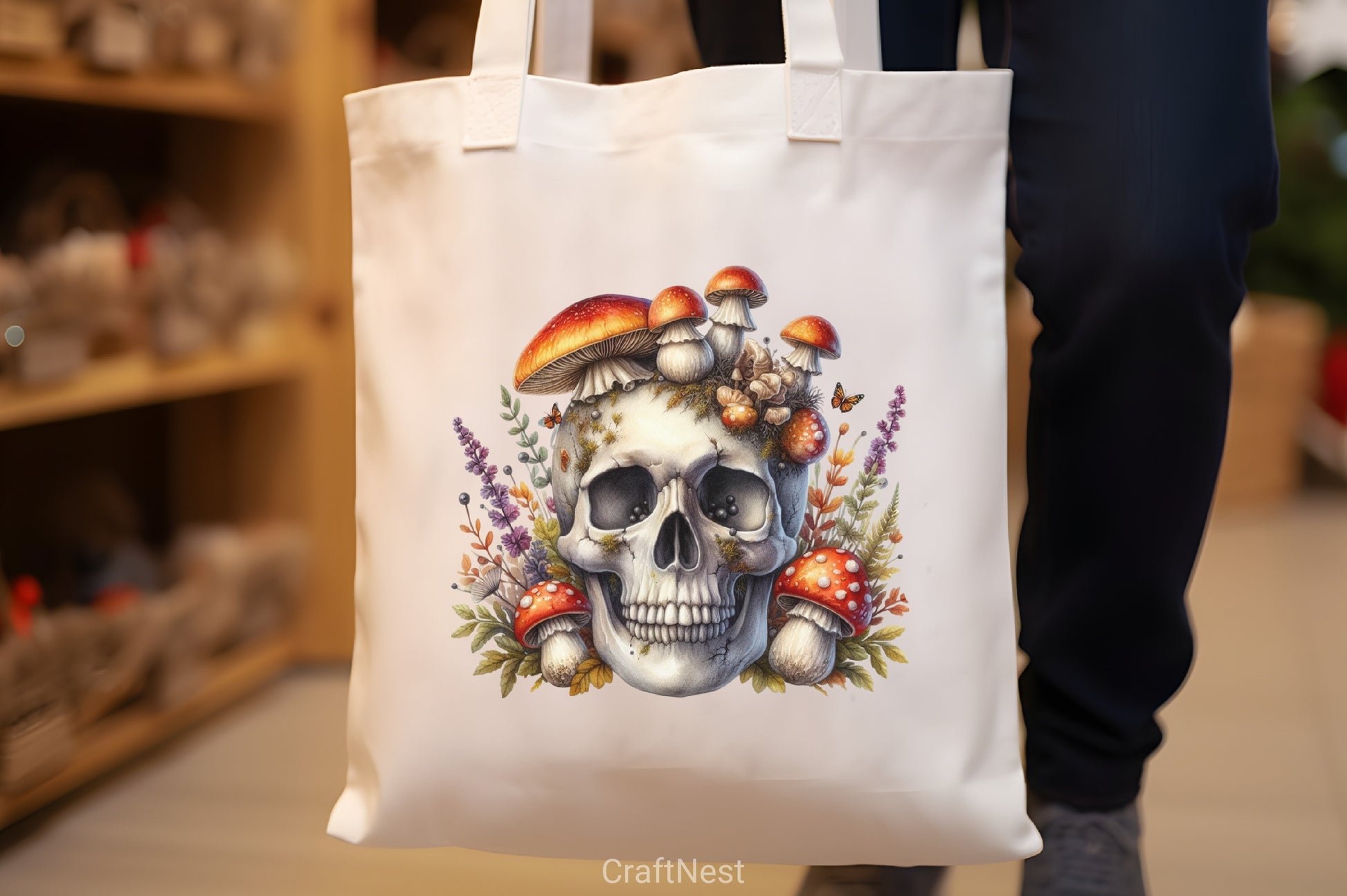 Skull & Mushrooms Clipart Bundle - CraftNest - Digital Crafting and Art