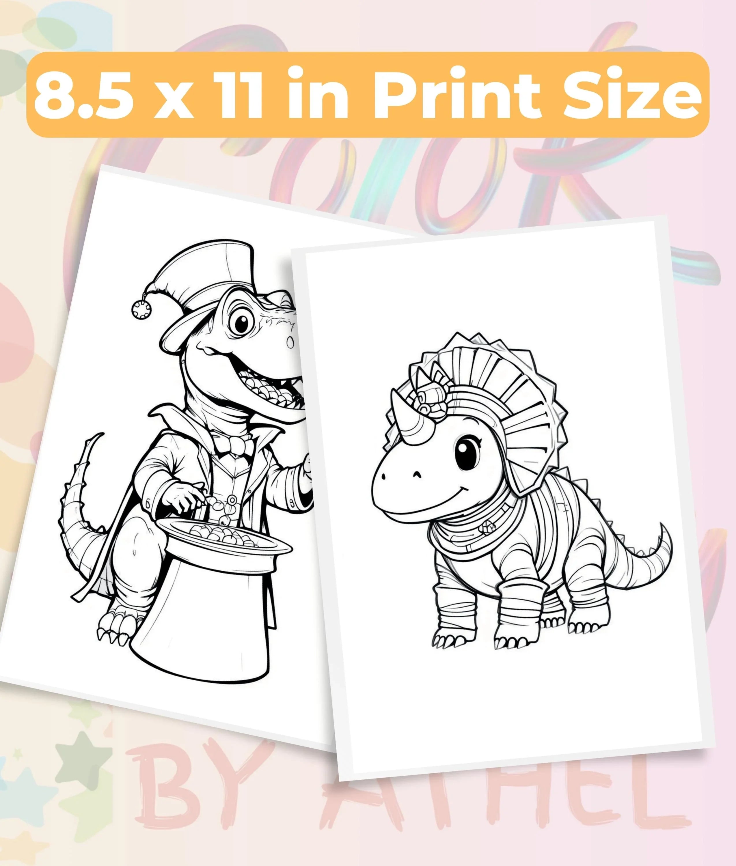 Dinosaur Coloring Books Bundle - CraftNest - Digital Crafting and Art