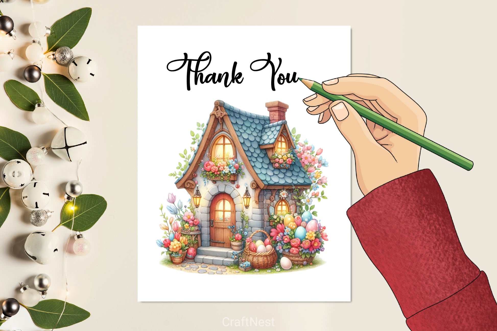 Cute Easter Eggs House Clipart Bundle - CraftNest - Digital Crafting and Art