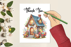 Cute Easter Eggs House Clipart Bundle - CraftNest - Digital Crafting and Art