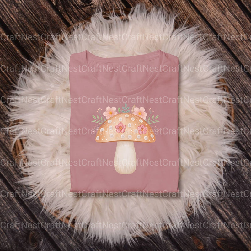 Boho Mushrooms Clipart Bundle - CraftNest - Digital Crafting and Art