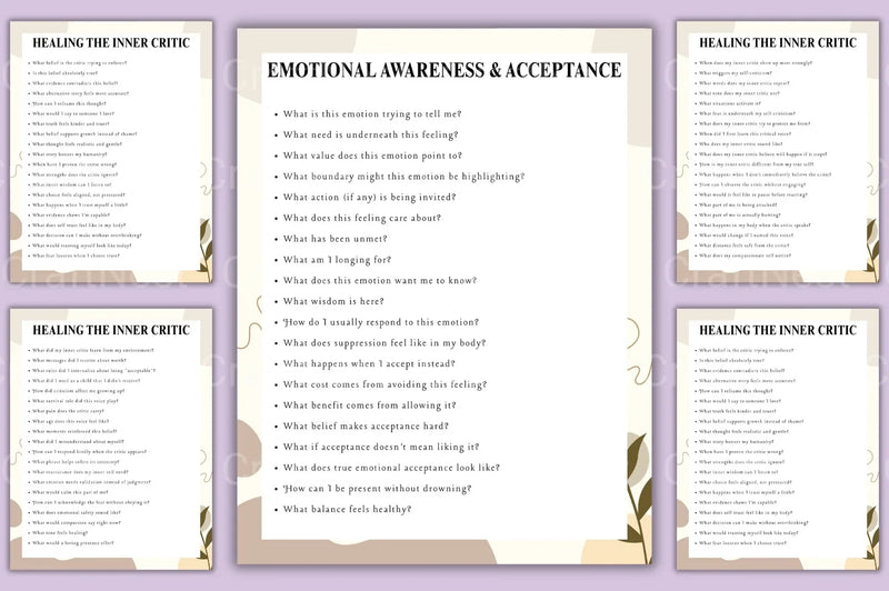 Self-Compassion Prompt Book for Personal Growth - CraftNest - Digital Crafting and Art