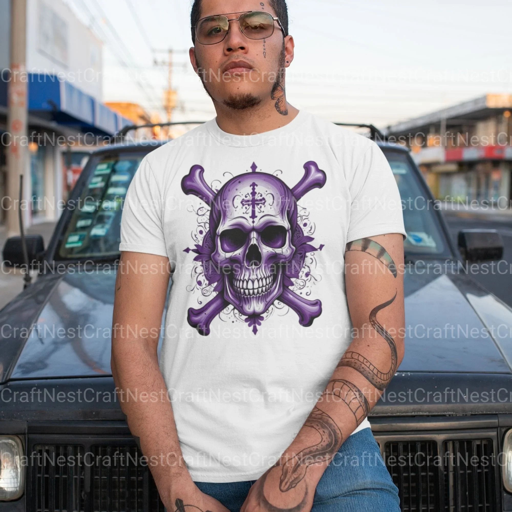 Skulls In Purple Clipart Bundle - CraftNest - Digital Crafting and Art