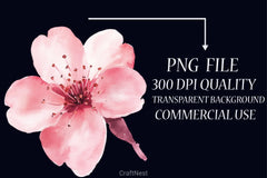 Cherry Blossom Clipart Bundle - CraftNest - Digital Crafting and Art