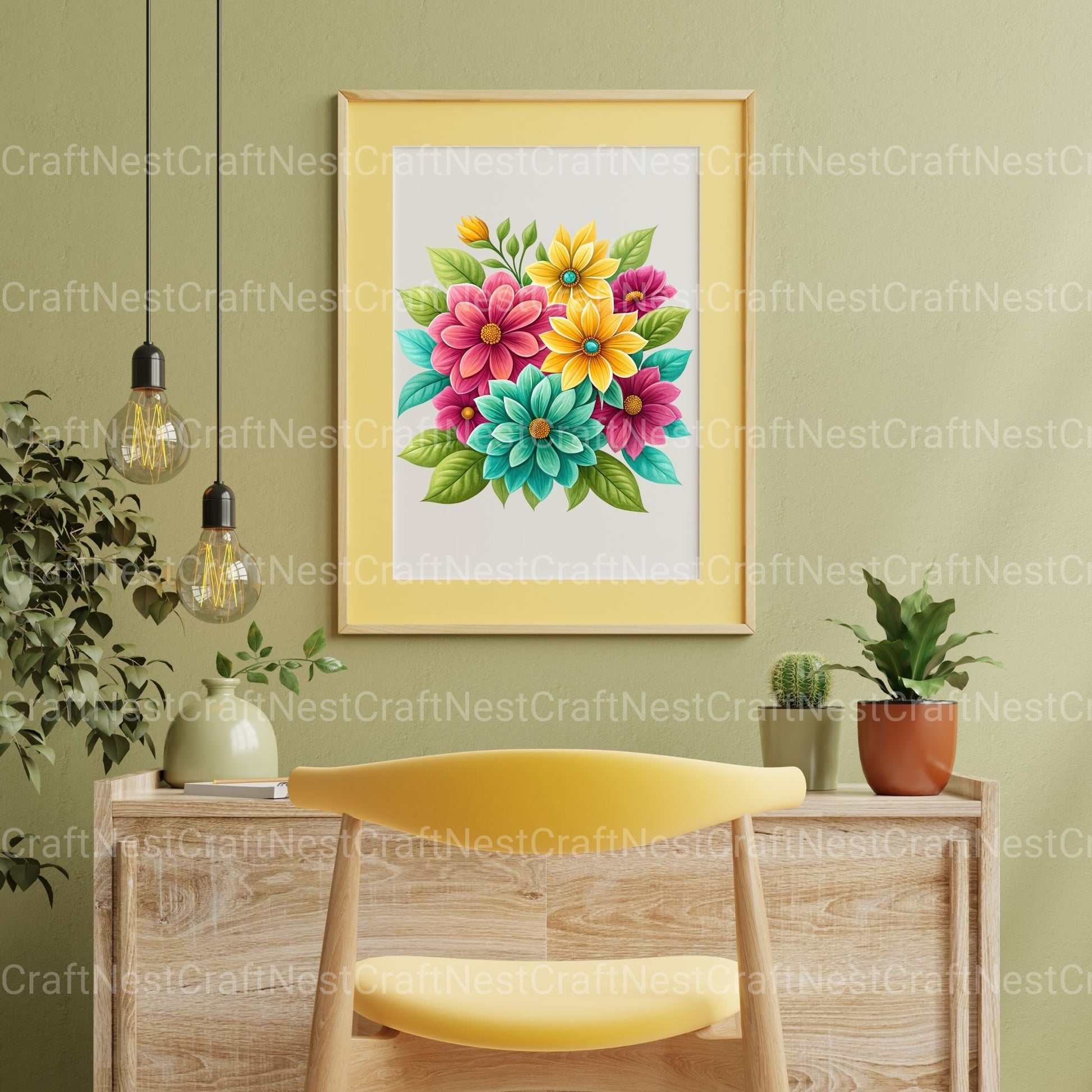 Mexican Flowers Clipart Bundle - CraftNest - Digital Crafting and Art