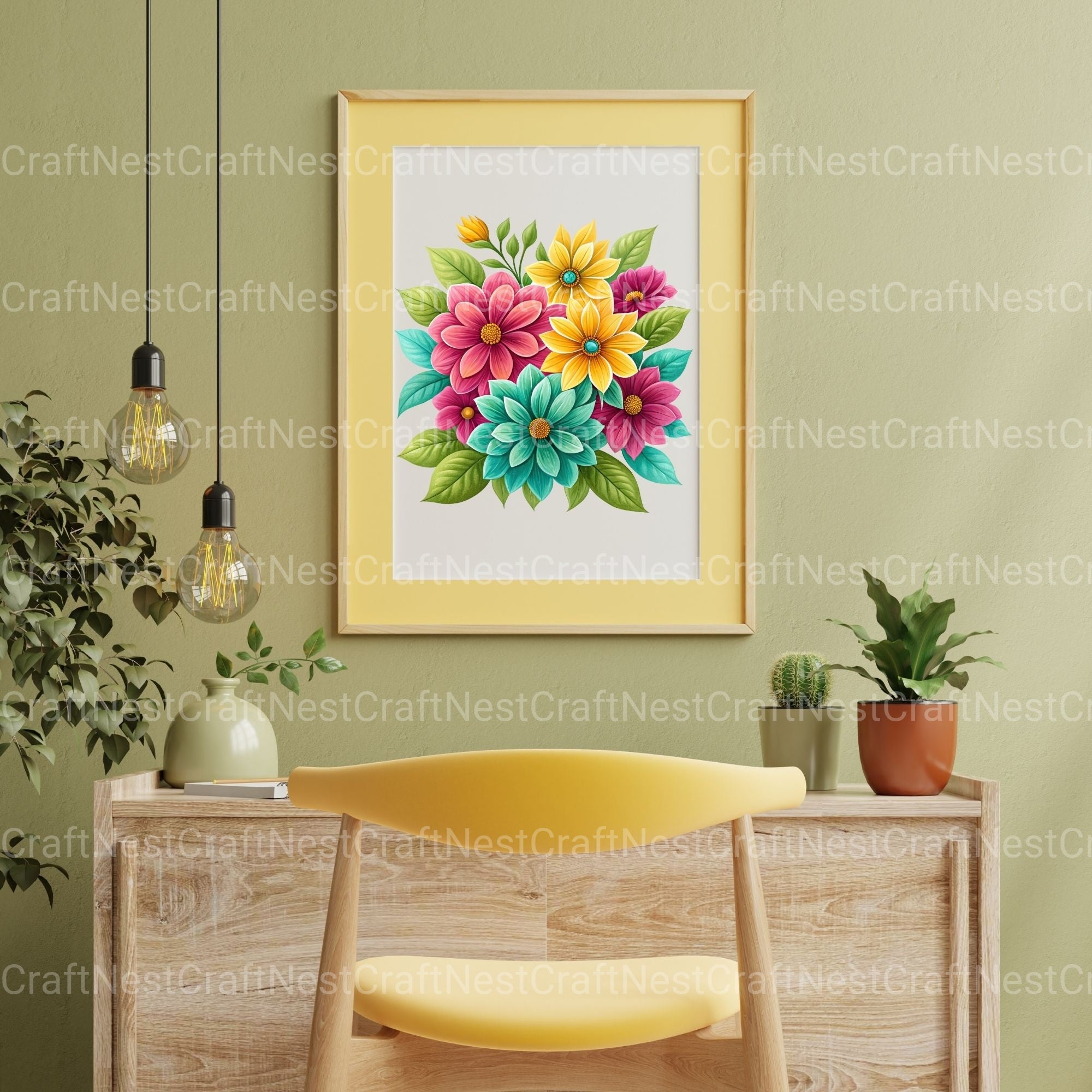 Mexican Flowers 2 Clipart Bundle - CraftNest - Digital Crafting and Art