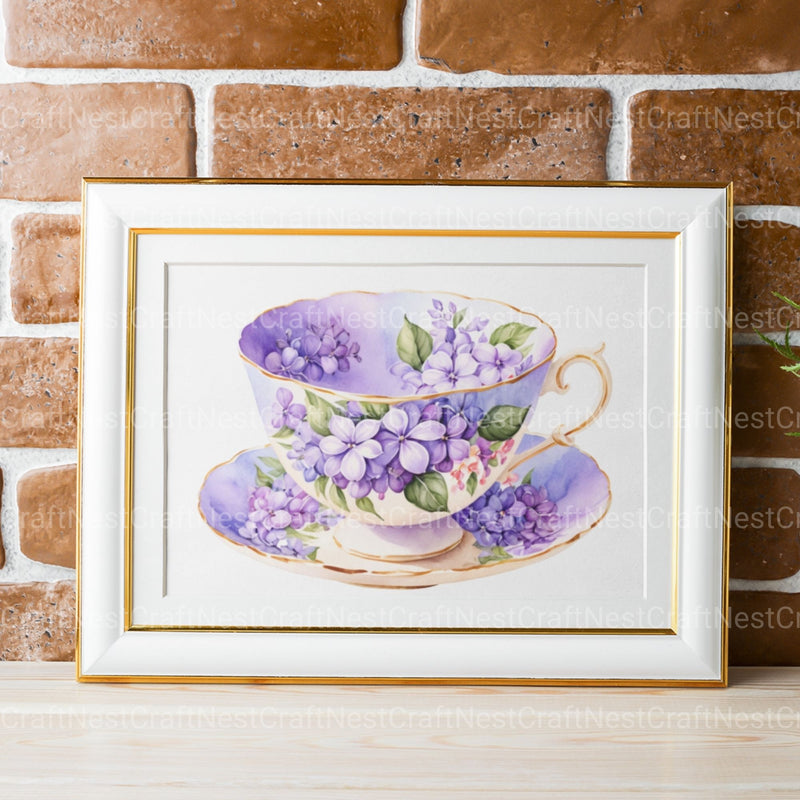 Teacups Vintage Clipart Bundle - CraftNest - Digital Crafting and Art